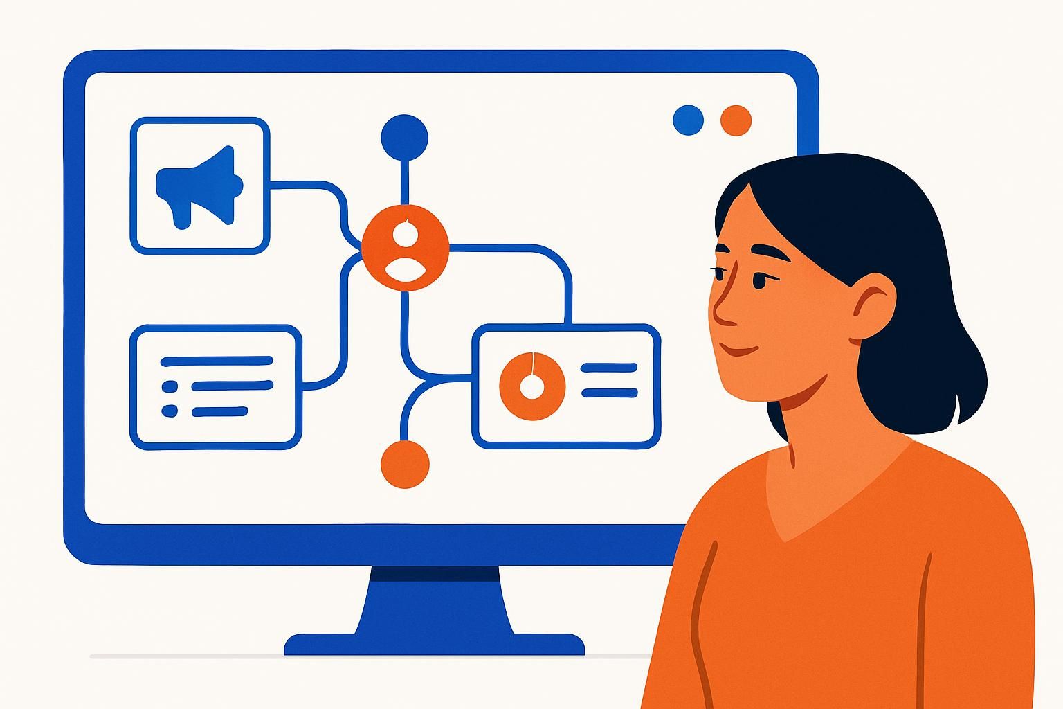 Minh hoạ sơ đồ một hệ thống tự động vận hành Fanpage