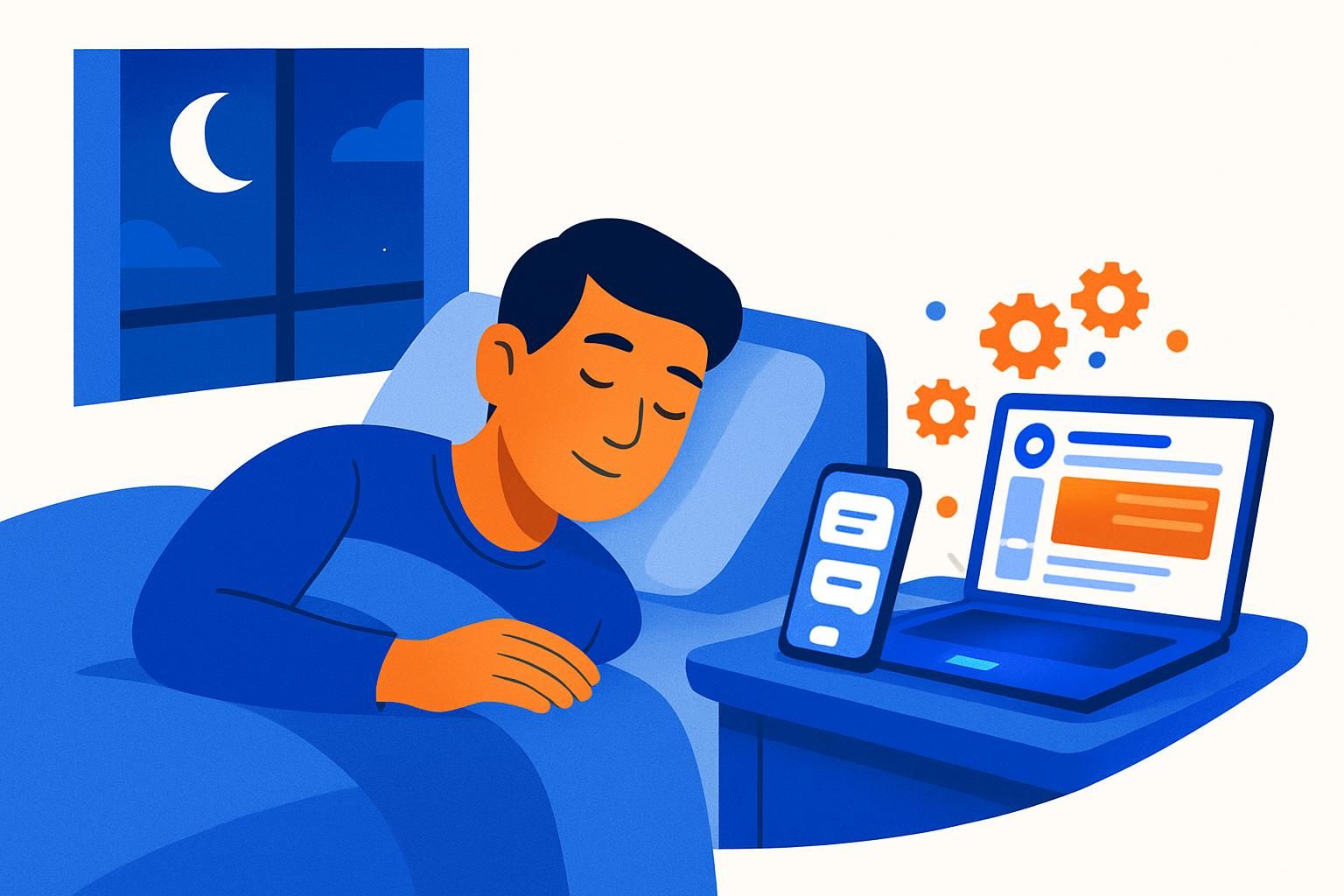 Minh hoạ: Fanpage tự đăng bài và tự trả lời khách ngay cả khi chủ page đang ngủ